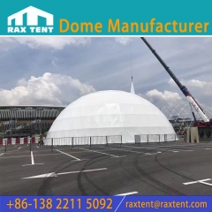 30M Geodesic Dome Tent with Desert Color PVC Cover For Event and Restaurant