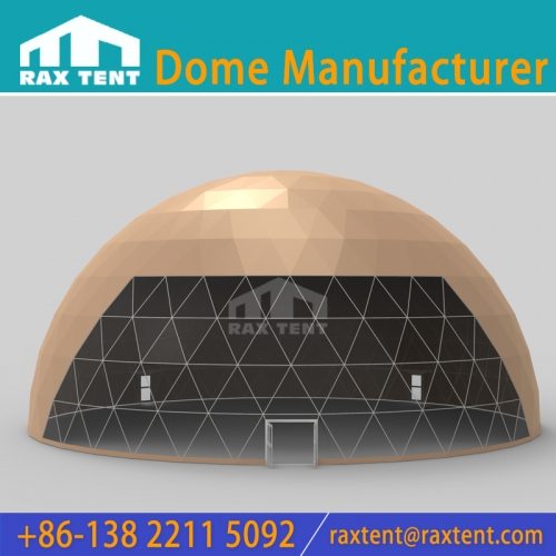 30M Geodesic Dome Tent with Desert Color PVC Cover For Event and Restaurant