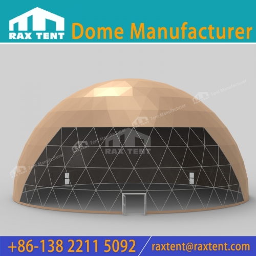 30M Geodesic Dome Tent with Desert Color PVC Cover For Event and Restaurant