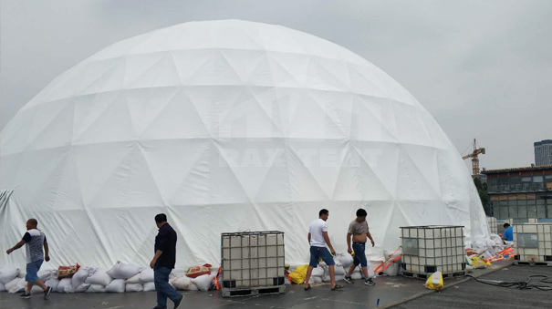 projection tent for launch