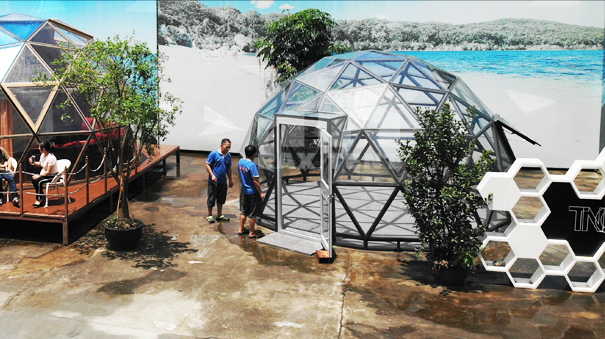 glass dome tent for resort