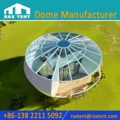 New Design Pumpkin Shape Glamping Tent For Hotel and Resort With Steel Tube and PVDF Fabric Covered With Tempered Glass