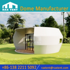 New Design Pumpkin Shape Glamping Tent For Hotel and Resort With Steel Tube and PVDF Fabric Covered With Tempered Glass