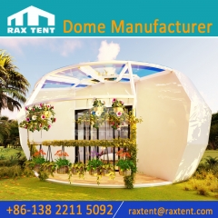 New Design Pumpkin Shape Glamping Tent For Hotel and Resort With Steel Tube and PVDF Fabric Covered With Tempered Glass