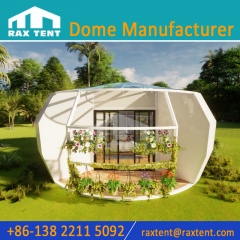 New Design Pumpkin Shape Glamping Tent For Hotel and Resort With Steel Tube and PVDF Fabric Covered With Tempered Glass