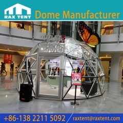 RAX TENT 6M Transparent Glass Dome Tent for Live Show Room 100% Soundproof and Waterproof with Aluminum Frame and Clear Glass