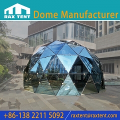 RAX TENT 7M Glass Dome Tent with Double Blue Laminated Glass and Aluminum Frame for Event and Restaurant