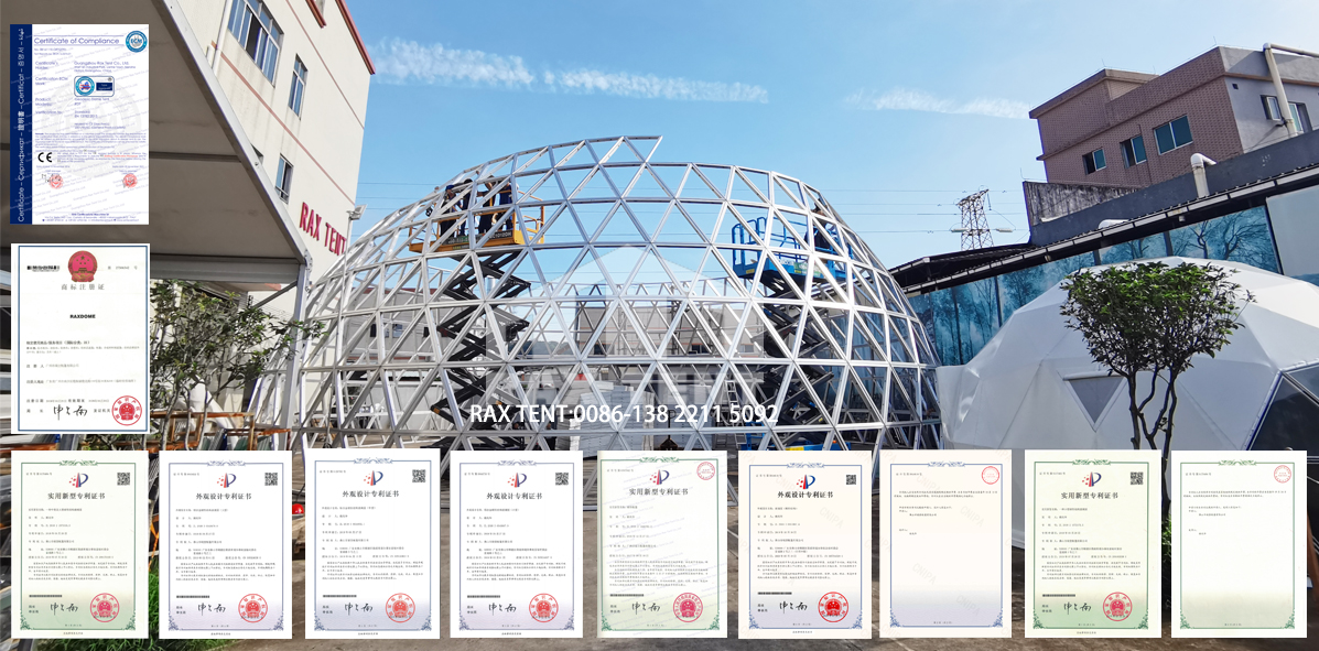 glass dome tent certificates