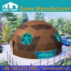 RAXTENT 9M Geodesic Glass Dome Tent Made with Aluminum Frame and Tempered Glass for Luxury Hotel and Yoga Dome Tent