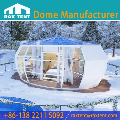 RAXTENT Exclusive Design 6.5M Pumpkin Tent for Glamping Tent and Luxury Hotel with Galvanized Steel and Tempered Glass