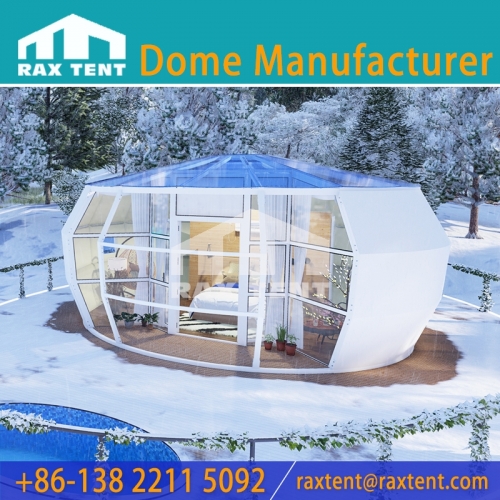 RAXTENT Exclusive Design 6.5M Pumpkin Tent for Glamping Tent and Luxury Hotel with Galvanized Steel and Tempered Glass