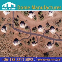 RAXTENT Camping Dome Glamping Geodesic Dome Tent for Family Resort and Theme Hotel in Desert