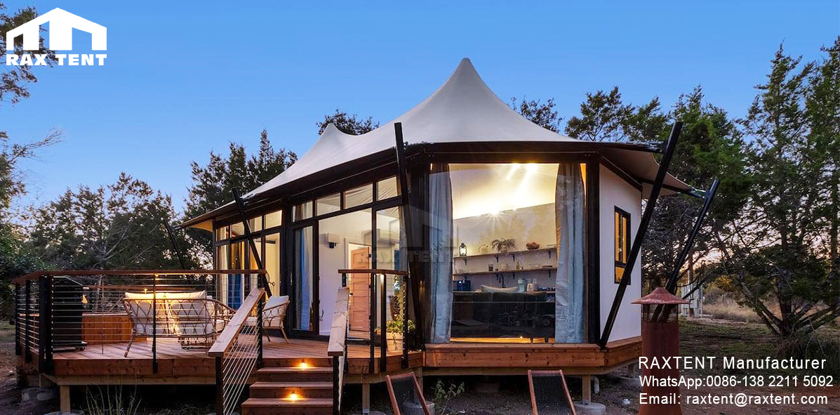 luxury safari glamping tent house