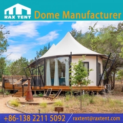 RAXTENT 60sqm Membrane Structure Luxury Safari Glamping Tent House for Family Resort