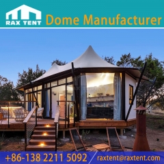 RAXTENT 60sqm Membrane Structure Luxury Safari Glamping Tent House for Family Resort