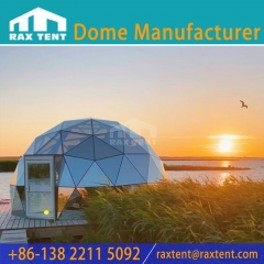 RAXTENT 6M Glass Dome Tent for Glamping Hotel with Mirror Tempered Glass