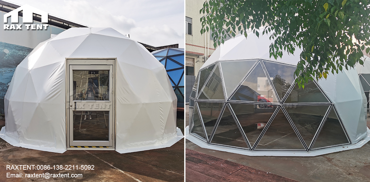 mixed glass dome tent