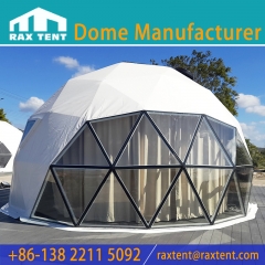 RAXTENT 6M Geodesic Dome tent with High Cost Effective Glass and PVC Mixed dome tent for Glamping Hotel and Luxury Resort