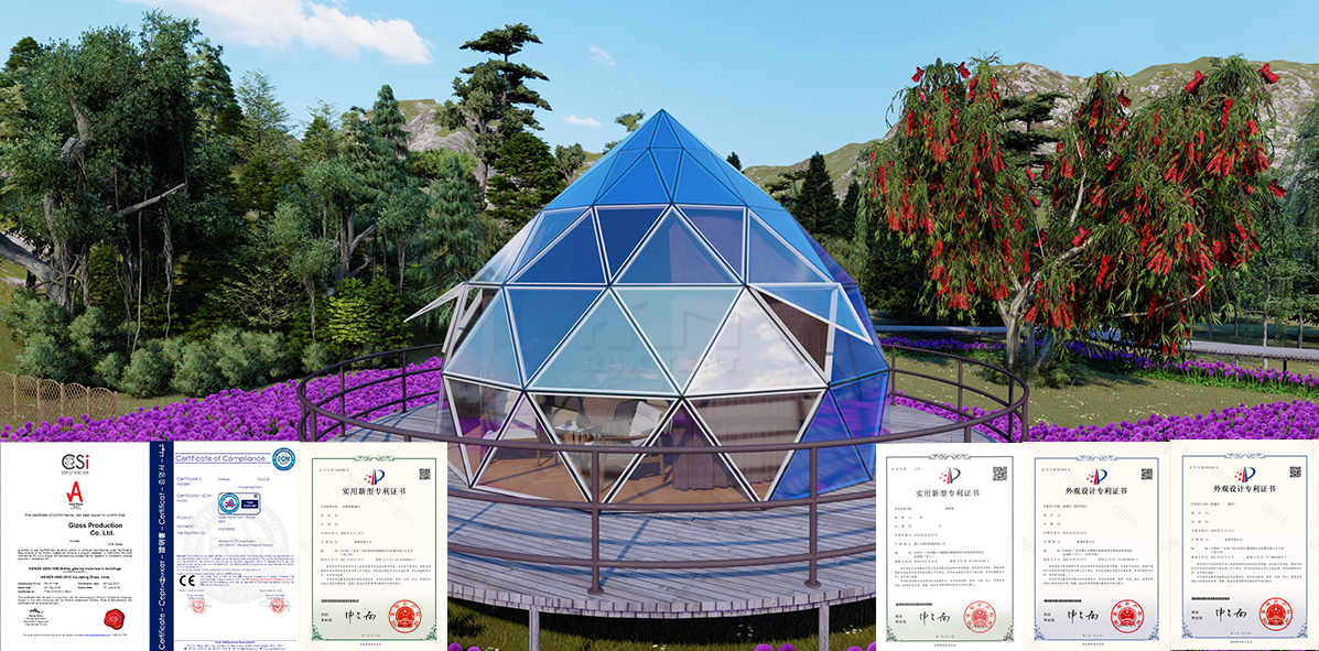 glass dome tent certificates