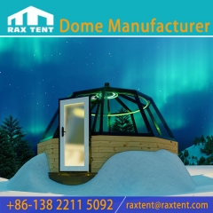 Aurora Glass Igloo for Northern Light Panoramic View Glass Dome Hotel