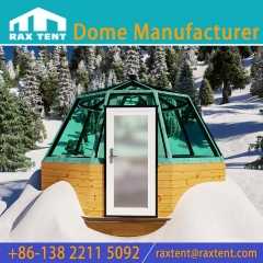Aurora Glass Igloo for Northern Light Panoramic View Glass Dome Hotel