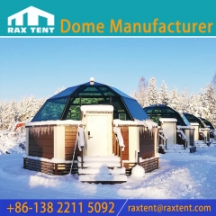 Aurora Glass Igloo for Northern Light Panoramic View Glass Dome Hotel