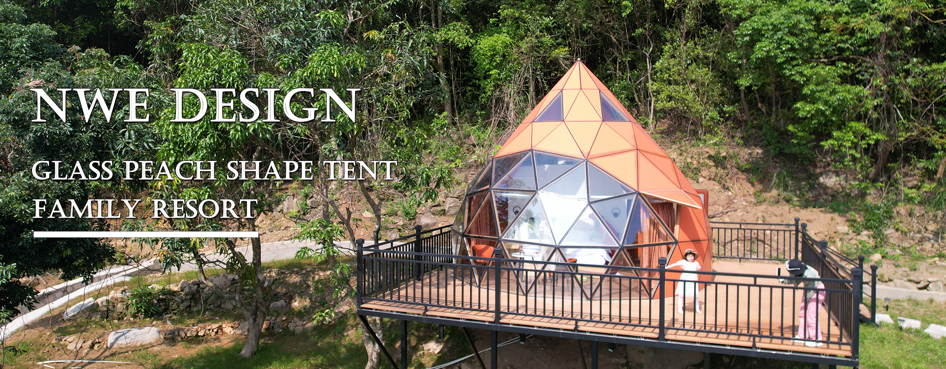 RAXTENT glss peach shape tent for luxury resort