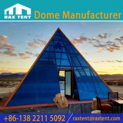 Exclusive Design Glass Pyramid Tent for Glamping Hotel Environment Friendly