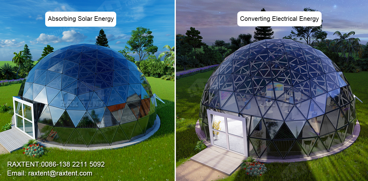 solar glass dome tent
