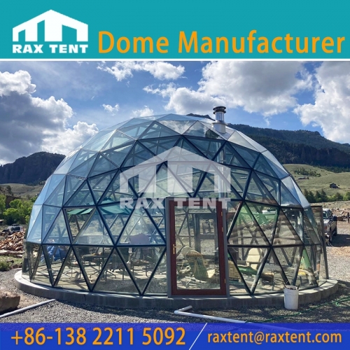 10M Glass Dome House with Good Thermal Insulation and Heater in Winter