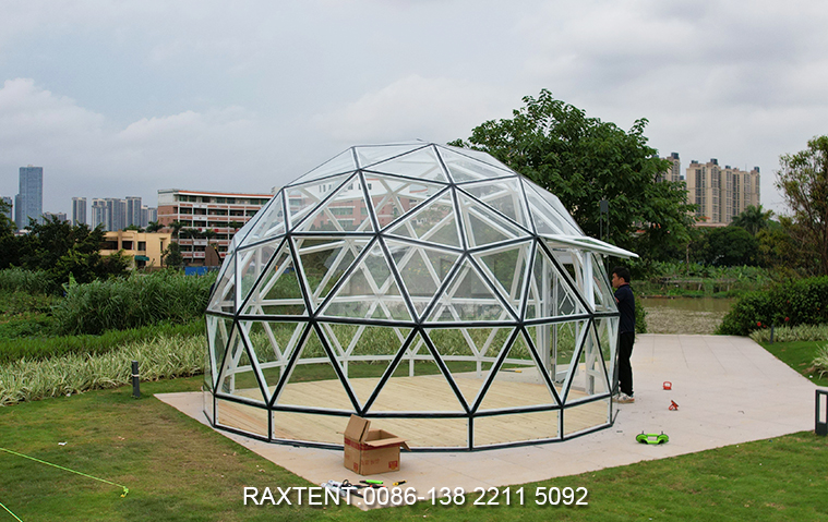 transparent glass dome tent