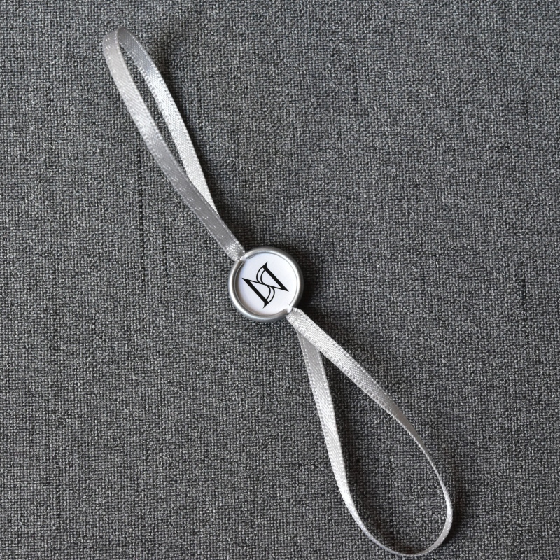 Garment Metal Seal Tag with ribbon String Hang Tag