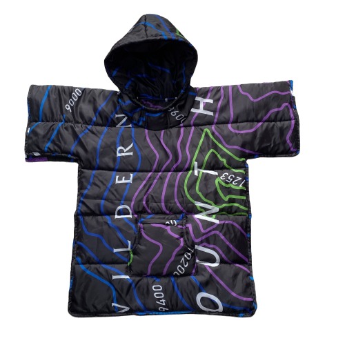 Quilted Wearable Hooded Blanket for Outdoor