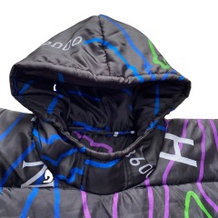 Quilted Wearable Hooded Blanket for Outdoor