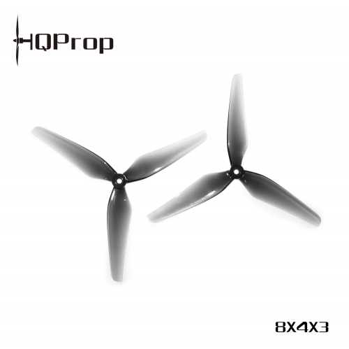 HQProp 8X4X3 Grey (1CW+1CCW)-Poly Carbonate