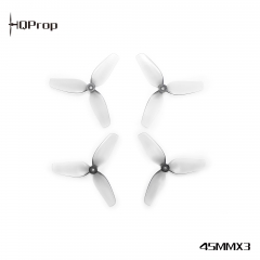 HQ Micro Whoop Prop 45MMX3 Grey  (2CW+2CCW)-Poly Carbonate-1.5MM Shaft