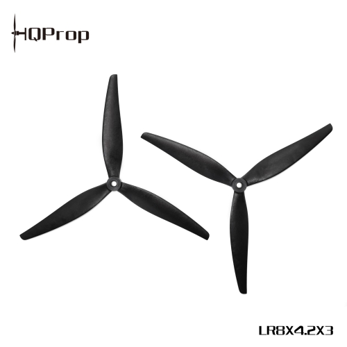 HQProp LR8X4.2X3 (1CW+1CCW) Black-Glass Fiber Reinforced Nylon