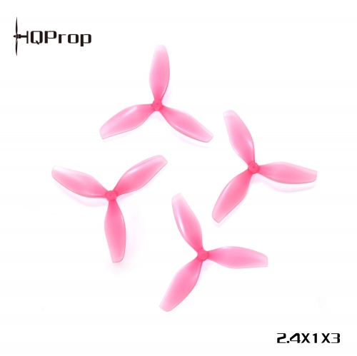 HQProp 2.4X1X3 Pink (2CW+2CCW)-Poly Carbonate-1MM Shaft