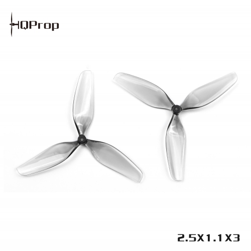 HQProp 2.5X1.1X3 Grey (2CW+2CCW)-Poly Carbonate-1.2MM Shaft