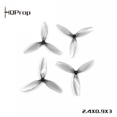 HQProp 2.4X0.9X3 Grey (2CW+2CCW)-Poly Carbonate-1MM Shaft