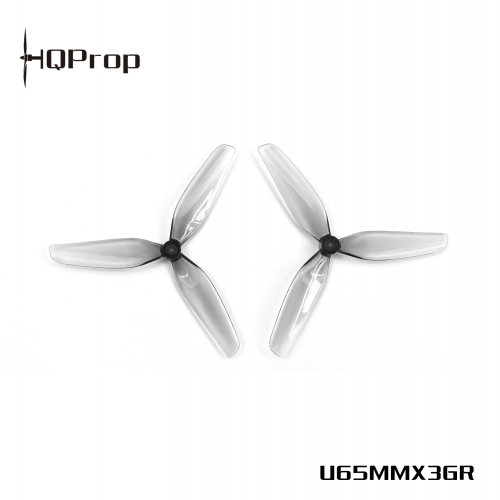 HQProp Ultralight 65MMX3 Grey  (2CW+2CCW)-Poly Carbonate-1.2MM Shaft