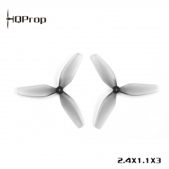 HQProp 2.4X1.1X3 Grey (2CW+2CCW)-Poly Carbonate-1.5MM Shaft