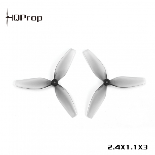 HQProp 2.4X1.1X3 Grey (2CW+2CCW)-Poly Carbonate-1.5MM Shaft
