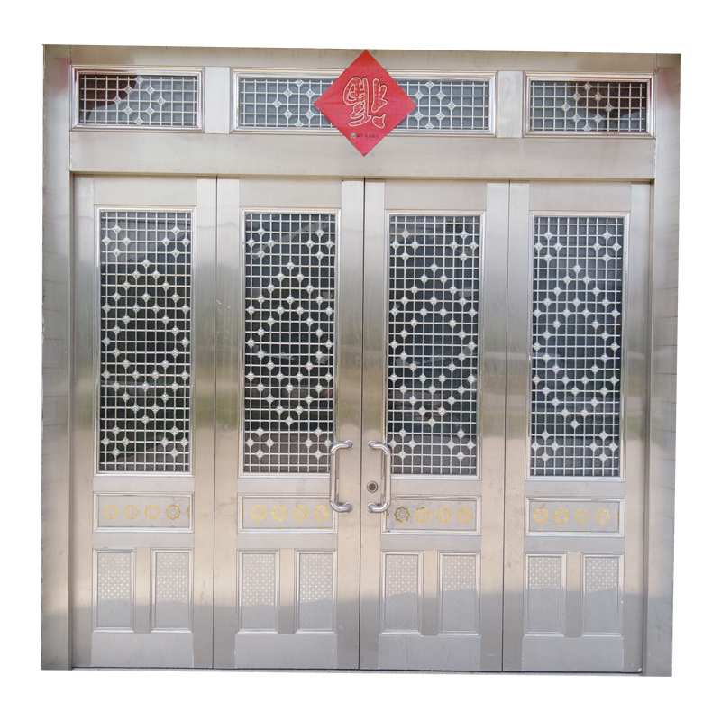 New Arrival Finished Surface Four Leaf Stainless Steel Gate Door