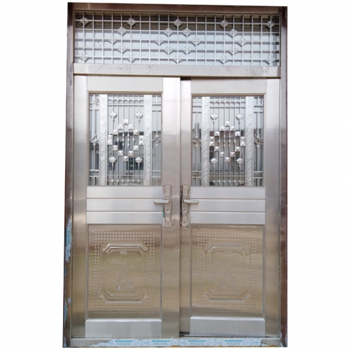 Customized Double Main Design Stainless Steel Door