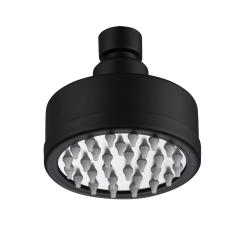 Tecmolog Stainless Steel Black Shower Head with Silicone particles, High Pressure Fixed Showerhead, 3/5 Inch BD141SB-1/BD141ASB-1