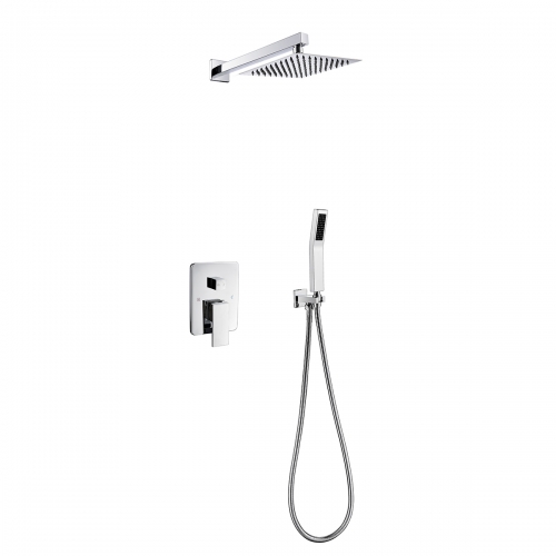 Tecmolog Shower Combo Set Brass body Wall Mounted Shower Systems with Rough-In Valve Body BC314B