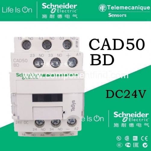 Authentic Schneider DC contactor CAD50BDC DC24V CAD50BD