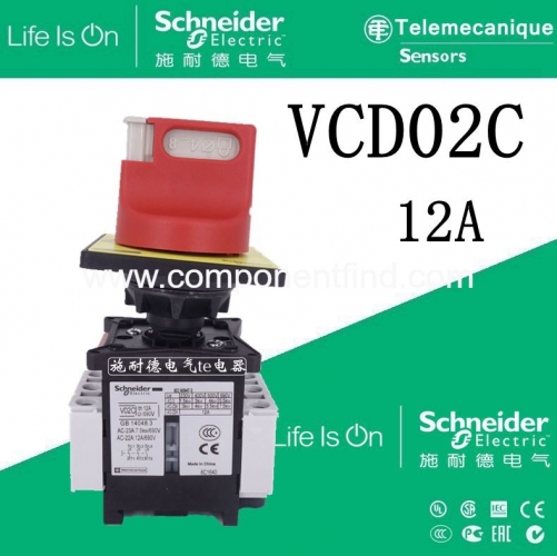 Schneider isolation switch load switch VCD02C KCD1PZC+V02C 12A single hole fixed