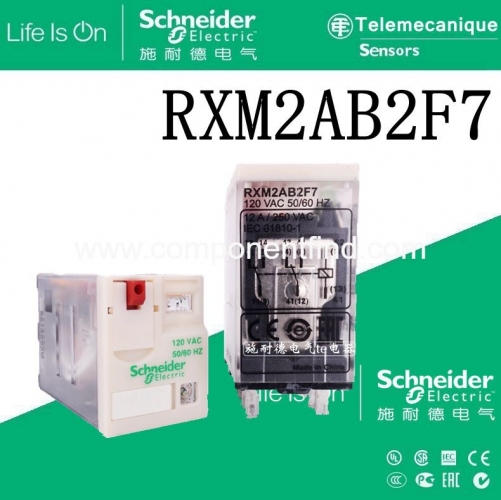 Authentic Schneider Schneider Small Relay RXM2AB2F7 120V
